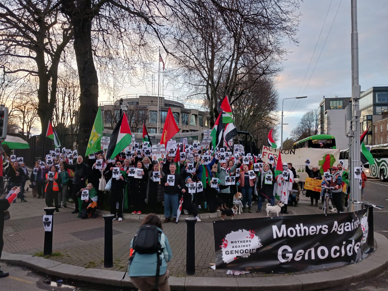 Palestine- Public Protest Outside US Embassy-Dublin And Israeli Embassy